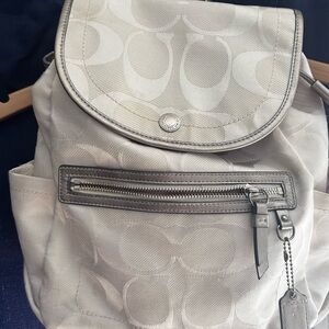 Coach Beige Signature Shoulder Bag